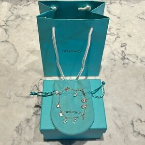 Tiffany & Co. Sterling Silver Enamel Charm Bracelet